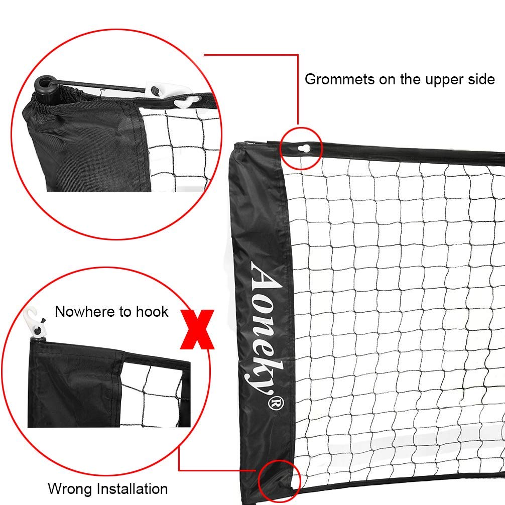 Aoneky Mini Portable Tennis Net for Driveway - Kids Soccer Tennis Net - Pickleball Net