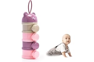 Mokkker 4 Layers Baby Milk Powder Formula Dispenser, Portable Baby Feeding Travel Storage Container Baby Milk Powder Formula 