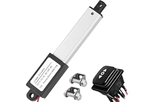 SZAWINLI AWINLI Mini1.2" Stroke 12V Linear Actuator,180N/40.5Lbs Waterproof Micro Electric Actuator,Speed 5mm/s with Instantaneous Switch Mounting Bracket,for Cabinets,Window Openers,Robots (30mm)