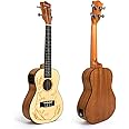 Electric Acoustic Ukulele Soild Spruce 23 Inch Concert Ukelele Uke Hawaii Guitar