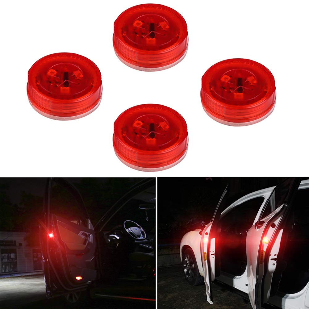 Botepon 4pcs Universal Wireless Car Door Led Warning Light Safety Light Strobe Lights For Anti Rear End Collision Red Running Board Lights Accent Off Road Lighting Welcome To Buy Www Klevering Com