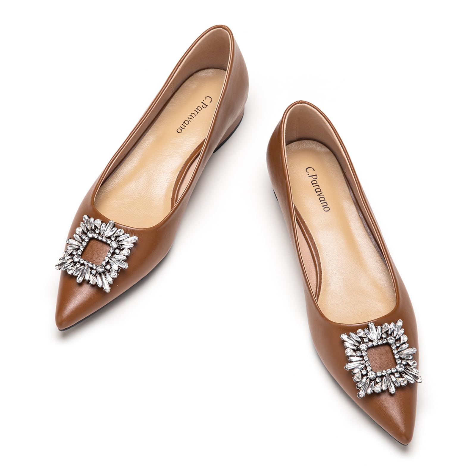 thumbnail image 2 of Rhinestone Round Toe Ballet Flats, Mesh And Rhinestone Ballet Flats 2 of 9