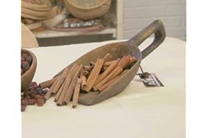 COLONIAL TIN WORKS Large Scoop with Open Handle - Primitive Resin Treen Display, Decorative (Black)