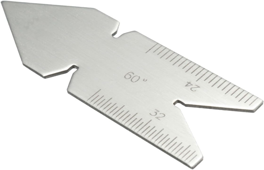 KISENG 60 Degree Center Gauge Metric Screw Thread Pitch Gauge Measuring Lathe Tool