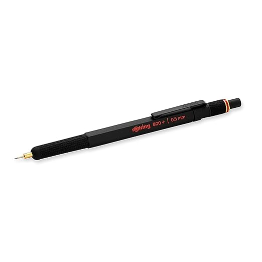title=Rotring RO800+- Matita a scatto e pennino stilo 0,5 GB nero