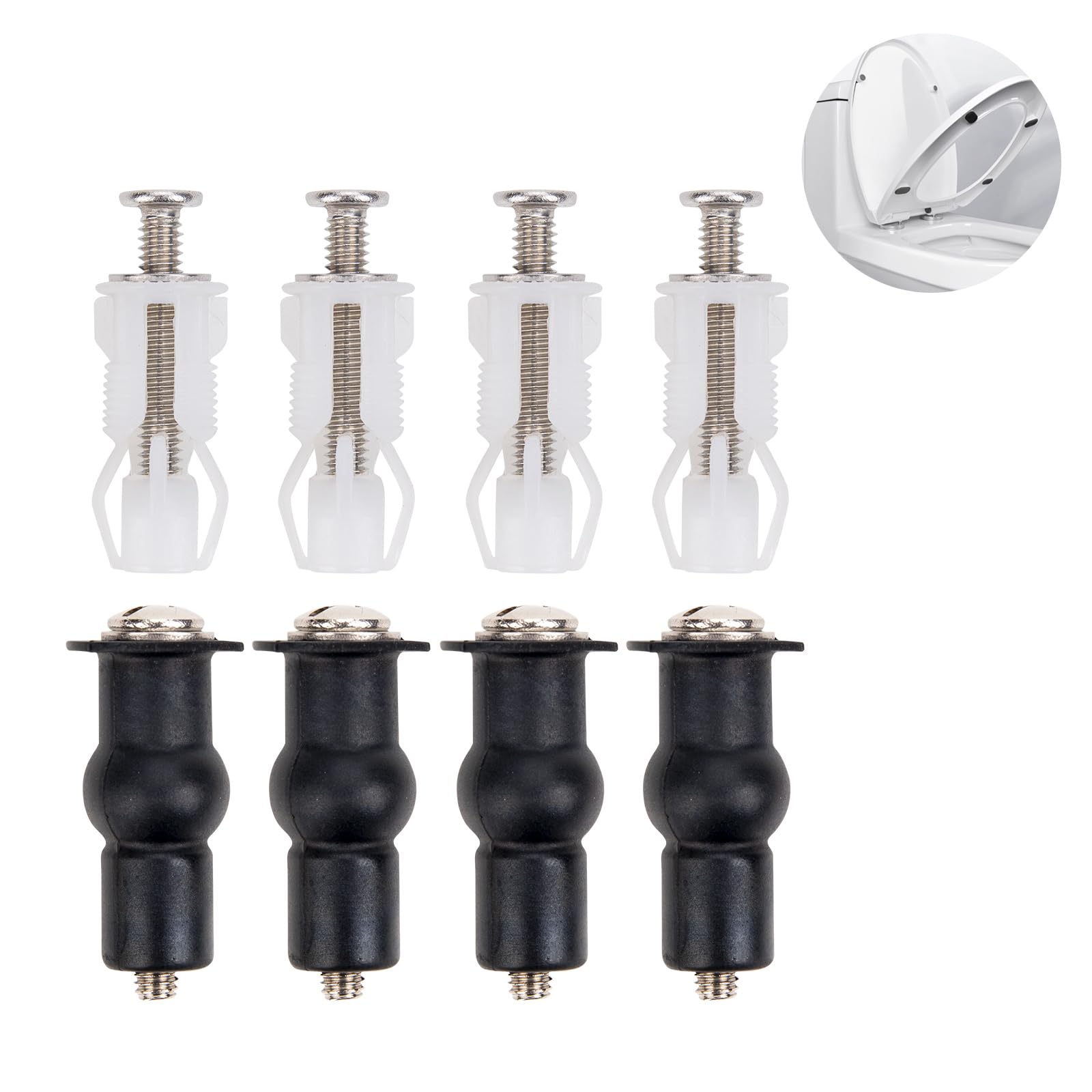 Toilet Seat Fittings,Toilet Seat Hinges,Top Fixing Toilet Seat Fittings,Toilet Seat Bolts,Quick Release Toilet Seat Fixings,Toilet Seat Accessories,8pcs