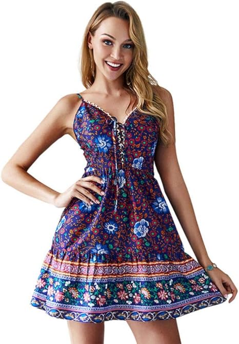 spaghetti strap boho dress