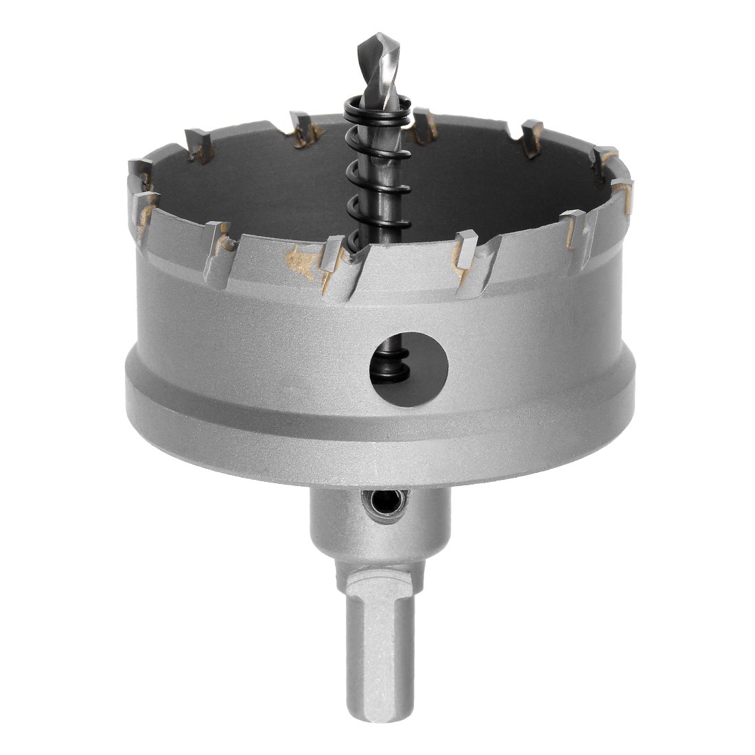 Sourcingmap Carbide Hole Saw Drill Bit, 70mm Hole Cutter for Stainless Steel Alloy Cast Iron Copper Metal Sheet, with Limit Step