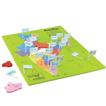 Imagimake Mapology India With State Capitals - Educational Toy And Learning Aid Puzzle-Jigsaw Puzzle