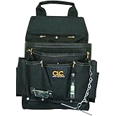 CLC Custom Leathercraft 5505 Professional Electrician's Tool Pouch, Ballistic Poly, 12Pocket , Black