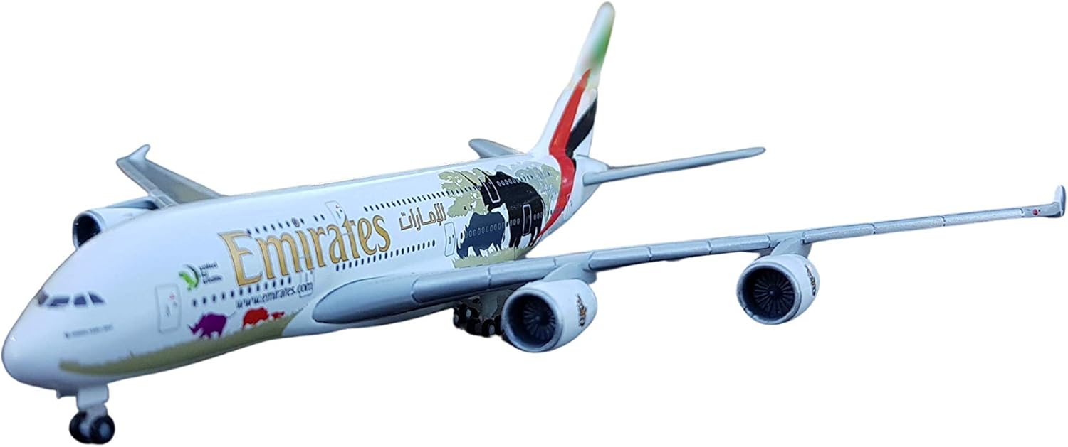 herpa 532723 (No.2) Emirates' Airbus A380 United for Wildlife (No. 2), multi-coloured - Image 4