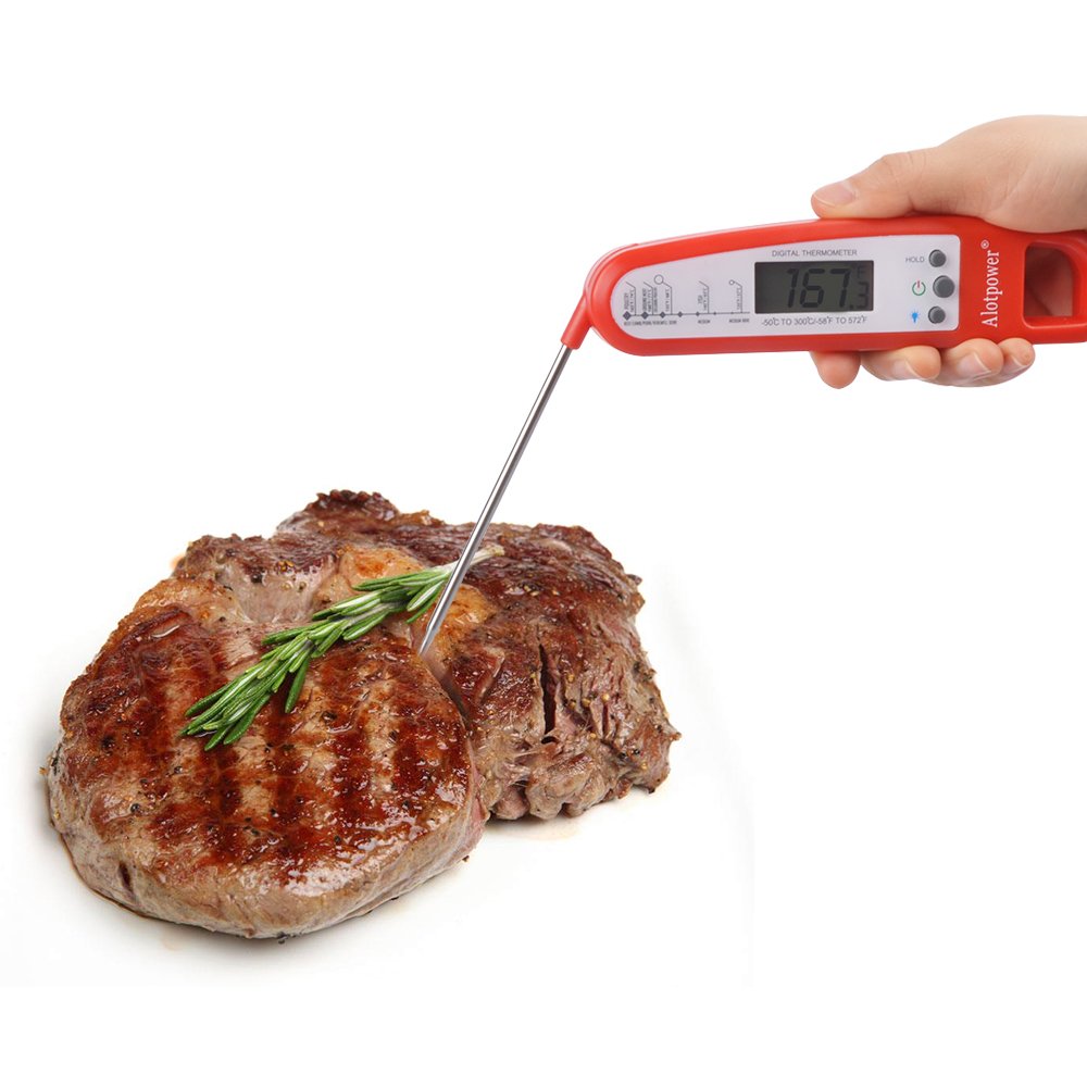 Alotpower Grill Thermometer Kitchen Cooking Thermometer with Probe and Backlit