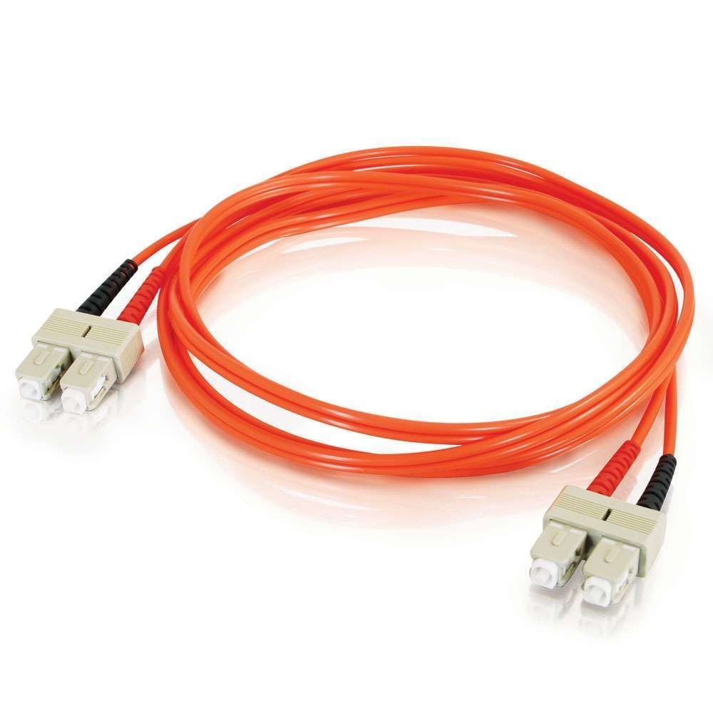 C2G 2m Fibre/Fiber Optic Cable for Fast Ethernet, Fiber Channel, ATM and Gibabit Patch Cable LSZH SC/SC Duplex Multimode Multimode 50/125 MM