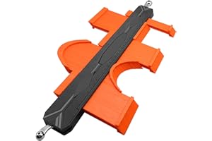 TORFICAN 12" Widen Contour Gauge Profile Tool With 2 Locks,Extend Aluminum Core Orange Copy Irregular Shape Duplicator,Must Have Tool for DIY Handyman Precisely Copy Irregular Shape,Gifts for Men&Dad