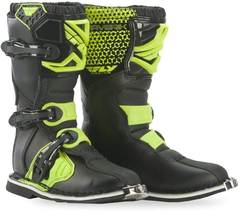 Fly Racing Unisex Youth Maverik MX Boots (Black, Size 2): Automotive