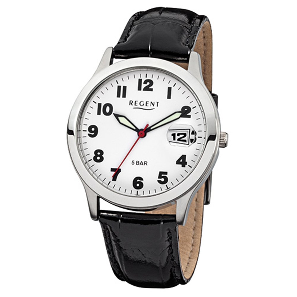 Regent Mens Watch Black Analog F-788 Leather Bracelet URF788 an Offer Made by IMPPAC