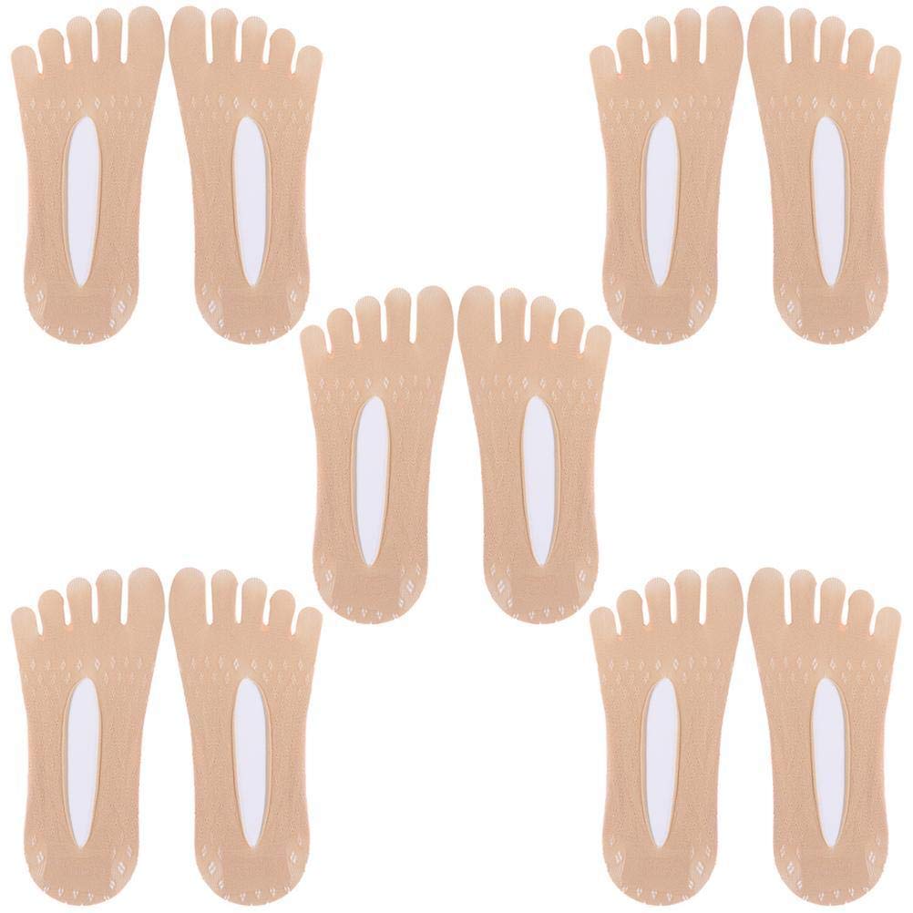 StyleBest Orthopedic Compressing Socks, 5 Pairs Women Toe Socks Breathable Five Finger Split Toe Socks Invisible Boat Socks
