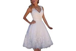 HANSHI E-COMMERCE Short Wedding Dresses for Bride Beach Lace Strapless Tulle Applique Boho Mini Bridal Dress for Bride