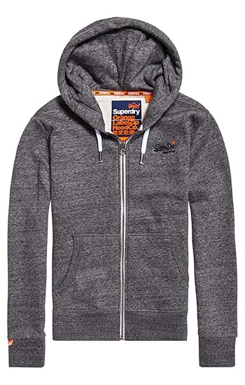 Superdry Herren Label Ziphood Kapuzenpullover