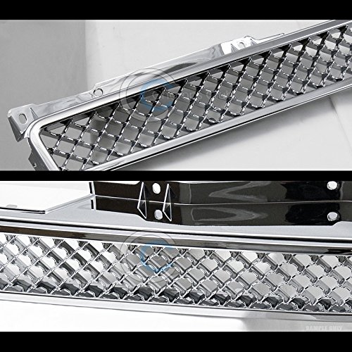 R&L Racing Chrome Mesh Front Hood Bumper Grill Grille 2007-2014 for Chevy Tahoe/Suburban/Avalanche