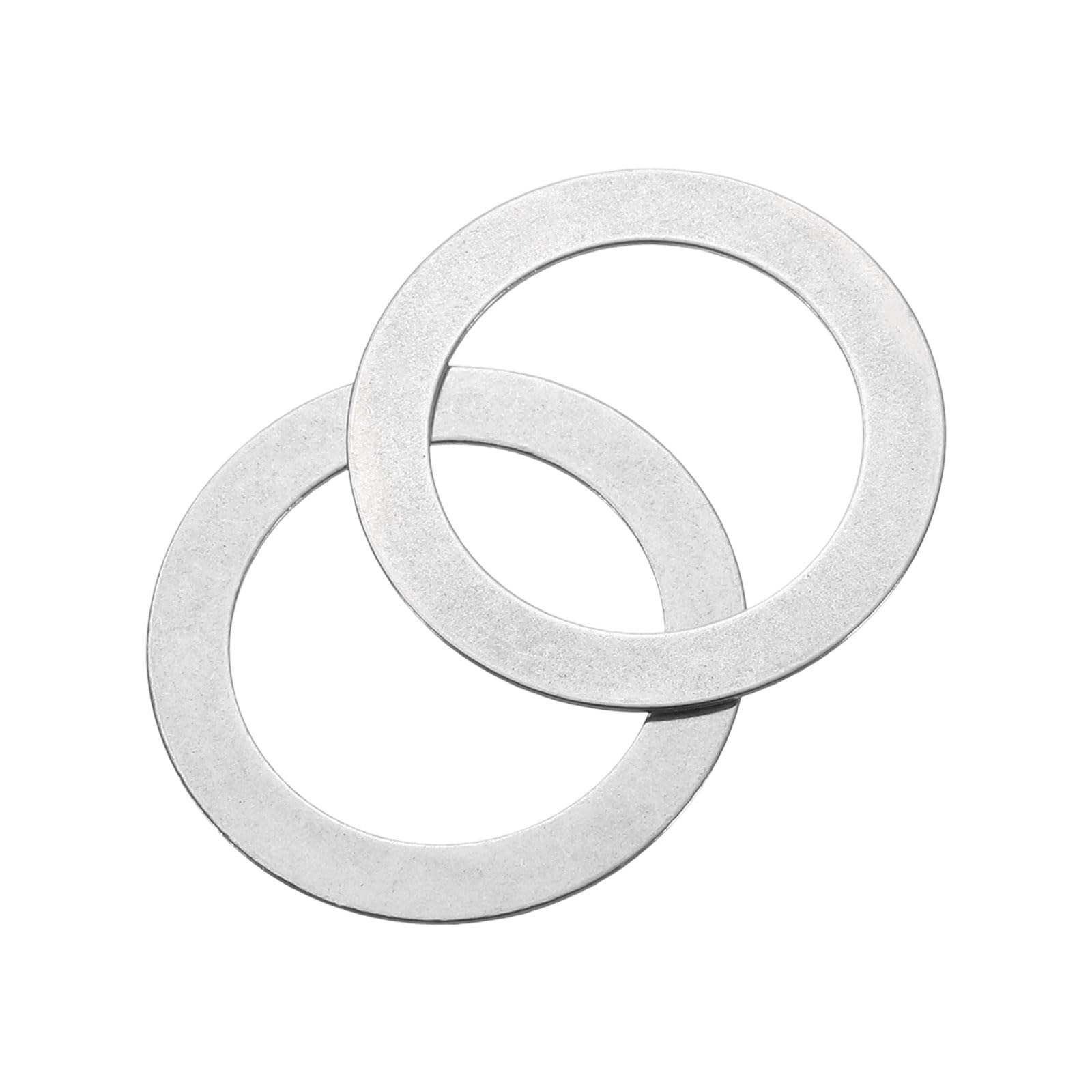 Photo 1 of uxcell 60Pcs 304 Stainless Steel Flat Washers, M17x24x0.2mm Ultra Thin Flat Spacers, Flat Ring Fasteners for Bolts Screws, Electronic Repair, Automotive, Mechanical Industry