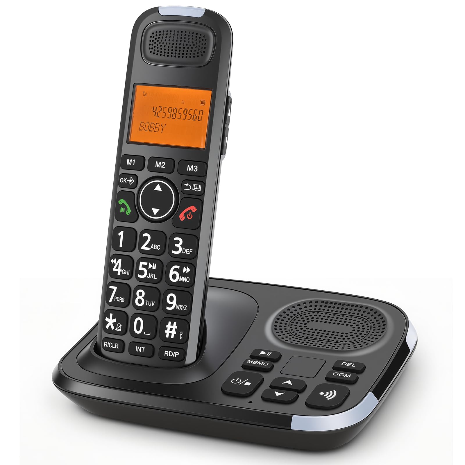 Photo 1 of ORNIN D1015 DECT 6.0 Expandable Cordless Phone System with Answering Machine, Caller ID, Big Buttons, Speakerphone, Audio Assist - Home & Small Business(1 Handset)