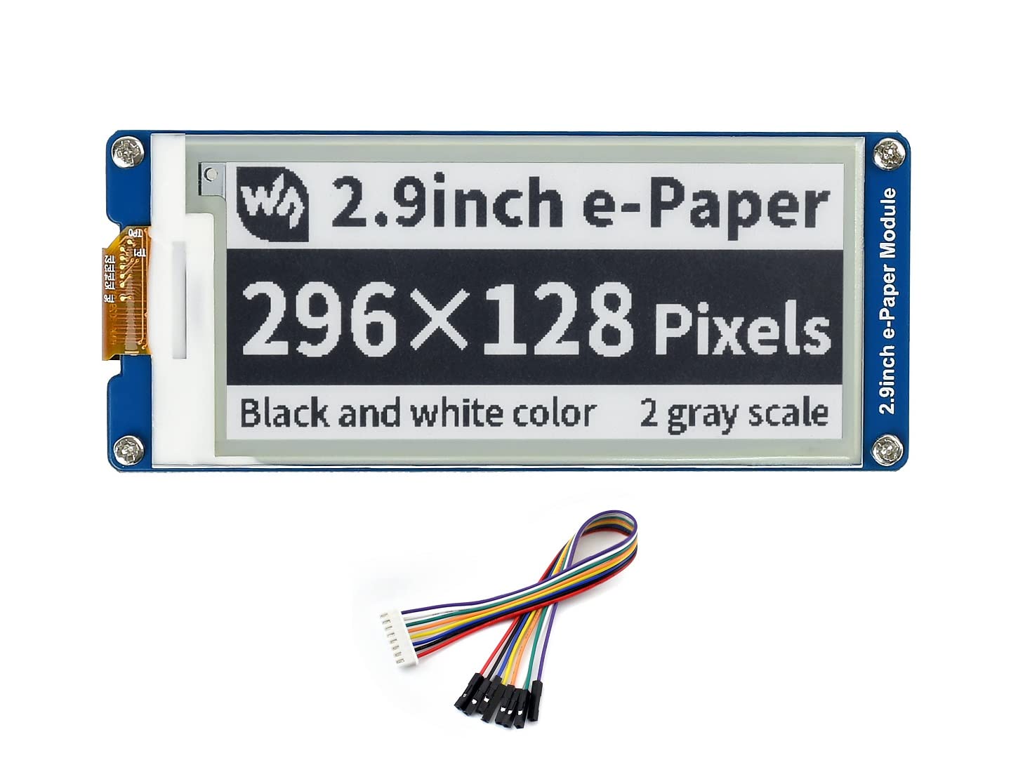 Photo 1 of 2.9inch e-Paper Display Module, 296x128 Resolution 3.3V/5V Two-Color epaper Display E-Ink Screen Module SPI Interface Compatible with Raspberry Pi/Arduino/Jetson Nano,Support Partial Refresh