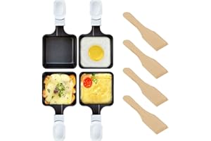 Non-Stick Coated Mini Iron Grill Cheese Pan Melting Accessories for Raclettes Replacement trays Raclette Dishes Mini Raclette