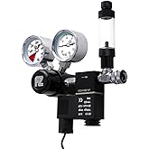 FZONE Aquarium CO2 Regulator for CGA320 Side Open CO2 Cylinder | DC Solenoid, Dual Gauge Easy Read, Durable, Safe &amp; Reliable, Bubble Counter &amp; Check Valve for Aquatic Plant CO2 System