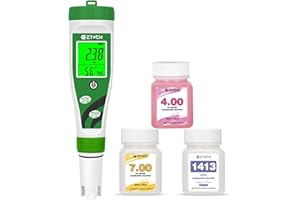 EZTOCH pH EC Meter for Hydroponic, pH EC PPM Meter with Simultaneous Display for Reservoir Nutrient Solution, pH TDS Meter fo