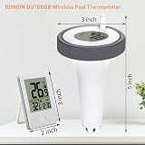 RUNQIN OUTDOOR Wireless Floating Pool Thermometer -40℃ to +70℃ LCD view 5