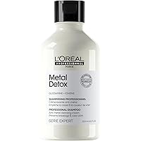 L'Oréal Professionnel Metal Detox Sulfate-Free Shampoo for Color Treated Hair, Damaged Hair & Breakage, Anti-Metal, Serie Exp