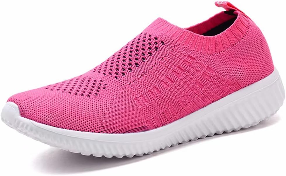 LANCROP Women's Sock Walking Shoes - Comfortable Mesh Slip on Easy Sneakers