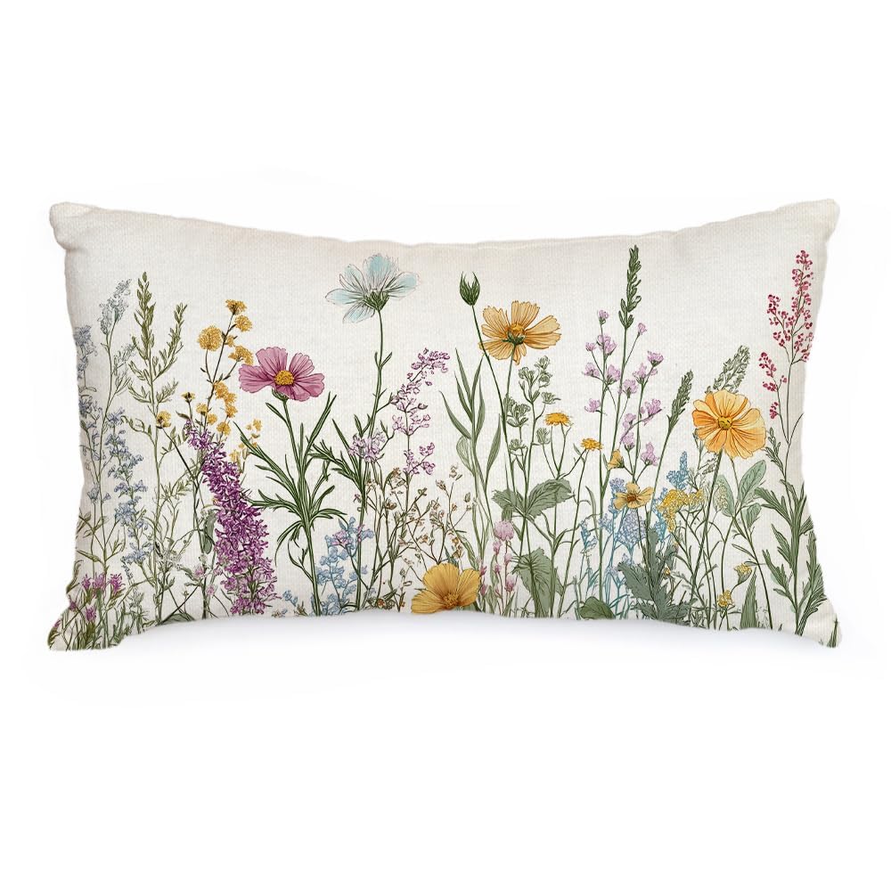 Photo 1 of AACORS Spring Pillow Cover 12x20 Inch Flower Decoration Pillow Case Seasonal Decor for Home Sofa Couch AA707-12