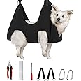 Supet Dog Grooming Hammock Harness for Cats & Dogs, Relaxation Dog Sling for Nail Trimming, Restraint Hanging Harness for Clipping& Nail Trimming