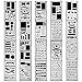 Journal Stencils, 20 PCS Plastic Planner Stencil with Different Patterns for Journaling/Scrap Booking/Notebook/Diary/Drawing/Card and DIY Craft, 4X7 Inch, White