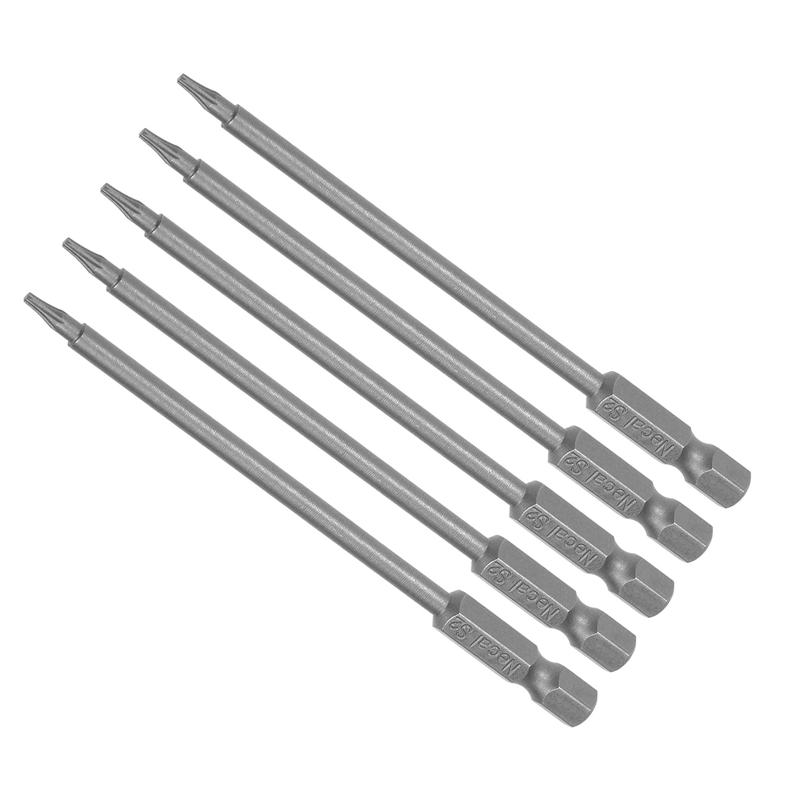 CoCud T6 Torx Head Screwdriver Bit, 4" Long 1/4 Inch Hex Shank, S2 Steel Magnetic Drill Bit Screw Driver - (Applications: for Repair Work), 5-Pieces