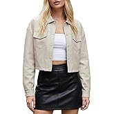CHIGUO Women Faux Leather Cropped Jacket Trendy Moto Biker Short Jacket Fashion PU Coat Party Jacket