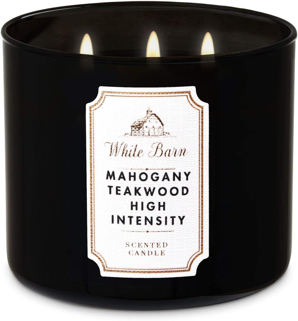 Amazon Com Bath Body Works White Barn 3 Wick Candle In Mahogany