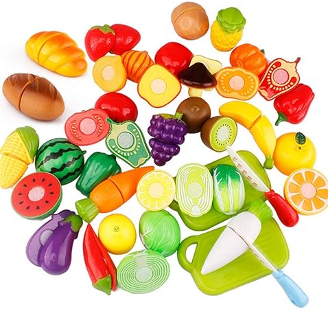 frutas de plastico para niños