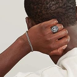Hipunk Sigil of Lucifer Satanic Ring - Men Gothic