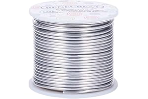 BENECREAT 12 Gauge 100 Feet Tarnish Resistant Aluminum Wire Primary Color for Jewelry Beading Craft Sculpting Model Skeleton