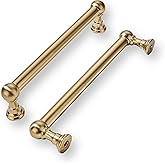 khtumeware 10 Pack 5 Inch Hole Center Champagne Bronze Cabinet Pulls Heavy Duty Solid Satin Brass Cabinet Handles for cabinet