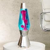 Mathmos Astro Lava Lamp in Silver Blue Pink Handmade Britain 1963 Design view 7