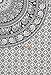 Aakriti Gallery Cotton Mandala Tapestry Wall Hanging - Bohemian Bedspread, Boho Blanket/Throw Tapestries for Living Room, Home Décor (Black White, 84x55)