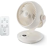 Candy Fan for Bedroom,Oscillating Table Fan & Remote Control,8-Speed & Normal Sleep Baby 3 Mode,60ft,120°+100° Desk Fan,9H Timer,10 inch,Led Panel,Touch Adjustment,Portable for Bedroom,Office,Kitchen