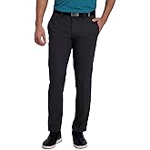 Haggar Mens Cool Right Performance Flex Straight Fit Flat Front Pant-reg. and Big & Tall