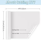Prime Vinyl 12x4ft White HTV Vinyl for All Cutting Machines Iron On view 3
