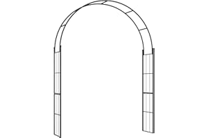 Outsunny 7FT Garden Arch Trellis, Outdoor Wedding Arbor for Ceremony for Climbing Roses, Vines and Plants