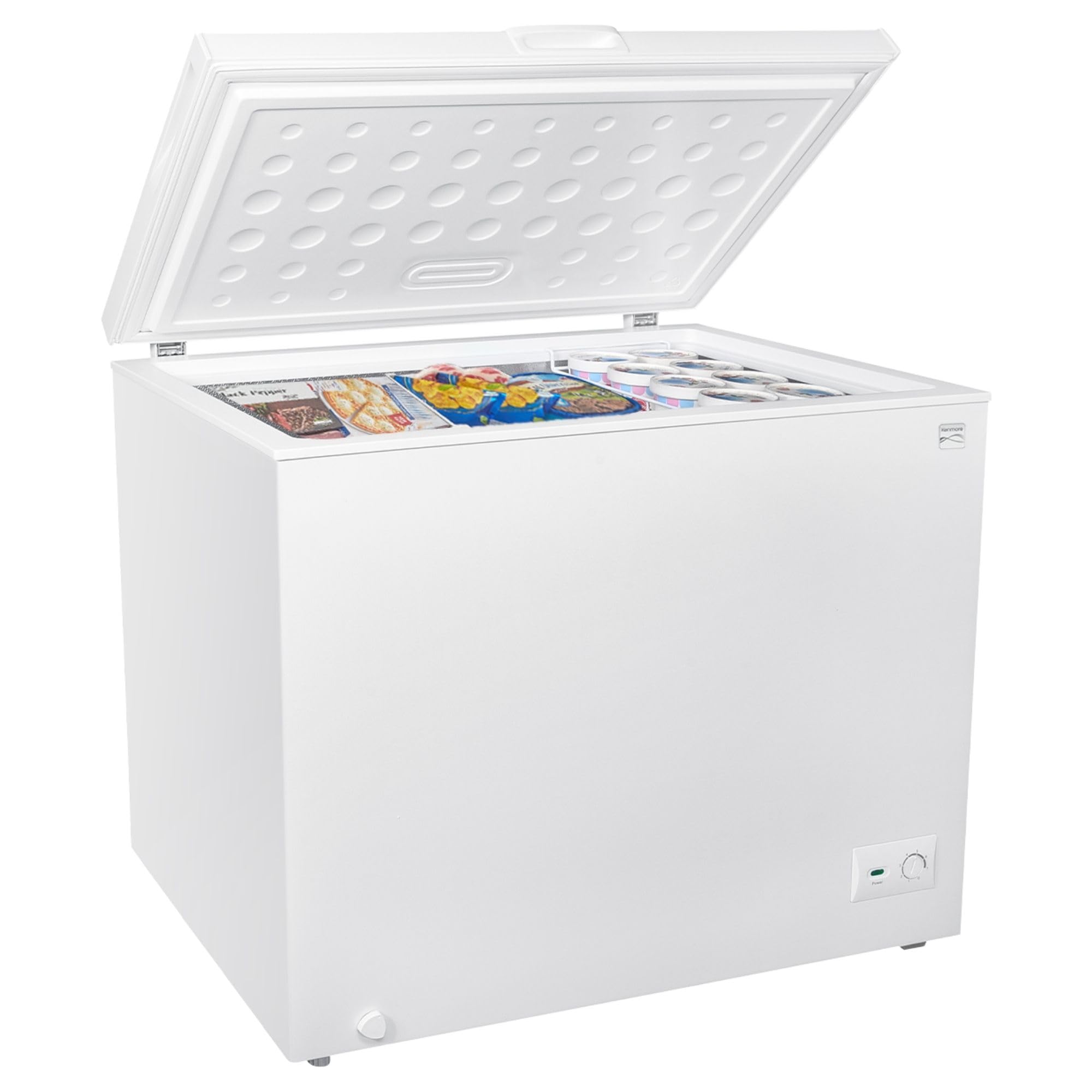 Photo 1 of Kenmore Deep Freezer - Chest Freezer, 1 Basket, Garage Ready, Meat Storage, Front Drain, Congelador For Home, Apartment, Basement, Dorm, Shed, Cottage, Manual Defrost, Stand Up, 8.7 Cubic Feet, White